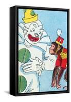 Clown & Monkey-Julia Letheld Hahn-Framed Stretched Canvas