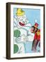 Clown & Monkey-Julia Letheld Hahn-Framed Art Print