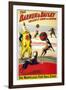 Clown Perform with the Marvelous Foot-Ball Dogs in the Barnum and Bailey Circus, 1900-null-Framed Art Print