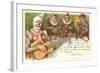 Clown Playing Guitar with Monkey Band-null-Framed Art Print