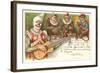 Clown Playing Guitar with Monkey Band-null-Framed Art Print