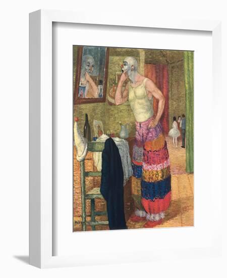 Clown Putting on Makeup-null-Framed Art Print