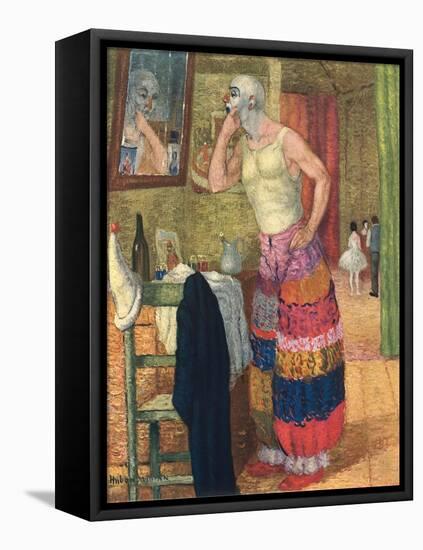 Clown Putting on Makeup-null-Framed Stretched Canvas