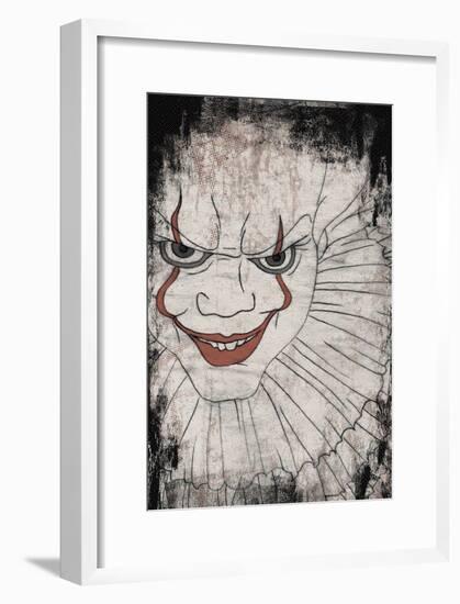 Clown Sketch-null-Framed Poster