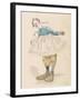 Clown Wearing Very Large Shoes Flowers in His Hair Glasses and a Pink Tutu-Jules Garnier-Framed Art Print