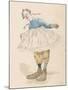 Clown Wearing Very Large Shoes Flowers in His Hair Glasses and a Pink Tutu-Jules Garnier-Mounted Art Print