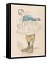 Clown Wearing Very Large Shoes Flowers in His Hair Glasses and a Pink Tutu-Jules Garnier-Framed Stretched Canvas