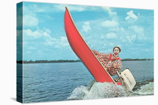 Clown Wind Surfing with Outboard-null-Stretched Canvas