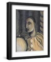 Clown with Tambourine, 1995-Carolyn Hubbard-Ford-Framed Giclee Print