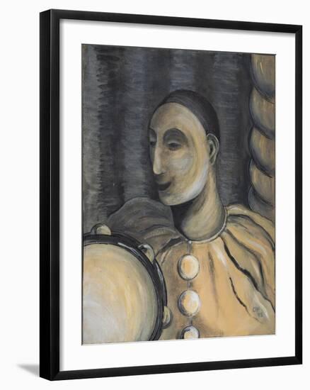 Clown with Tambourine, 1995-Carolyn Hubbard-Ford-Framed Giclee Print