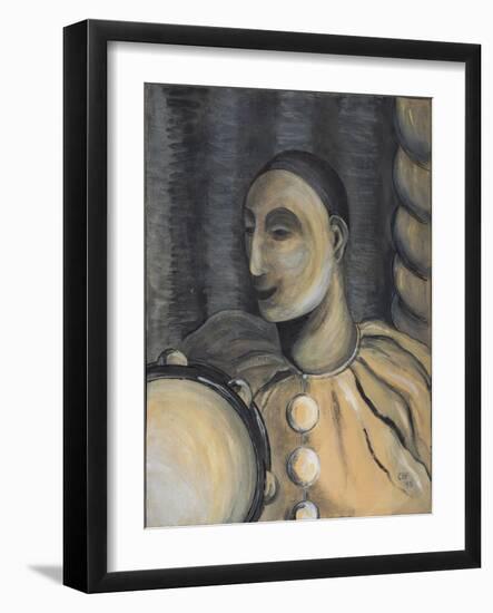 Clown with Tambourine, 1995-Carolyn Hubbard-Ford-Framed Giclee Print