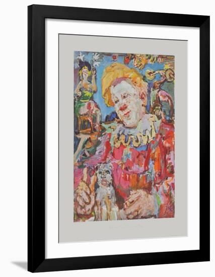 Clown witha Dog-Oskar Kokoschka-Framed Collectable Print