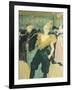 Clowness Cha-U-Kao at Moulin Rouge, 1895-Henri de Toulouse-Lautrec-Framed Giclee Print