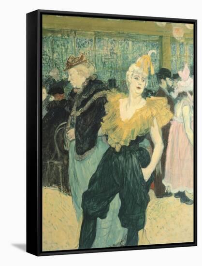 Clowness Cha-U-Kao at Moulin Rouge, 1895-Henri de Toulouse-Lautrec-Framed Stretched Canvas