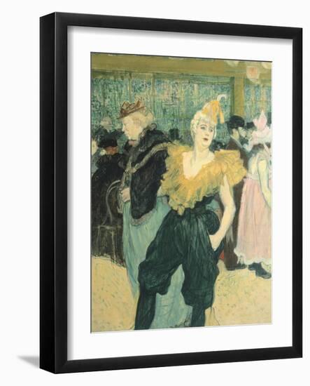 Clowness Cha-U-Kao at Moulin Rouge, 1895-Henri de Toulouse-Lautrec-Framed Giclee Print