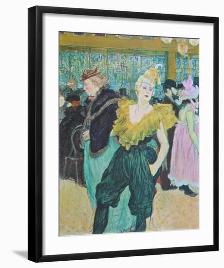 Clownesse Cha-U-Kao, 1895-Henri de Toulouse-Lautrec-Framed Art Print