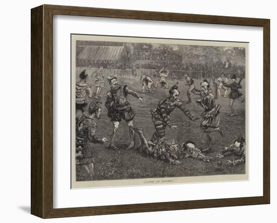 Clowns at Cricket-William Bazett Murray-Framed Giclee Print