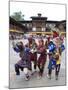 Clowns in Carved Wooden Masks Entertaining Spectators at the Wangdue Phodrang Tsechu, Wangdue Phodr-Lee Frost-Mounted Photographic Print