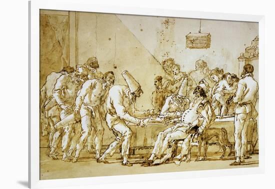 Clowns No.89-Giovanni Battista Tiepolo-Framed Giclee Print