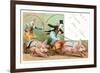 Clowns with Pig-Drawn Chariots-null-Framed Art Print