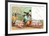 Clowns with Pig-Drawn Chariots-null-Framed Art Print