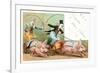 Clowns with Pig-Drawn Chariots-null-Framed Premium Giclee Print