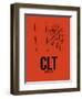 CLT Charlotte Airport Orange-NaxArt-Framed Art Print