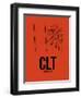 CLT Charlotte Airport Orange-NaxArt-Framed Art Print