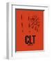 CLT Charlotte Airport Orange-NaxArt-Framed Art Print