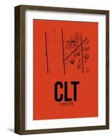 CLT Charlotte Airport Orange-NaxArt-Framed Art Print