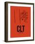 CLT Charlotte Airport Orange-NaxArt-Framed Art Print