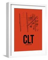 CLT Charlotte Airport Orange-NaxArt-Framed Art Print