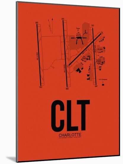 CLT Charlotte Airport Orange-NaxArt-Mounted Art Print