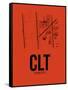 CLT Charlotte Airport Orange-NaxArt-Framed Stretched Canvas