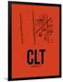 CLT Charlotte Airport Orange-NaxArt-Framed Art Print
