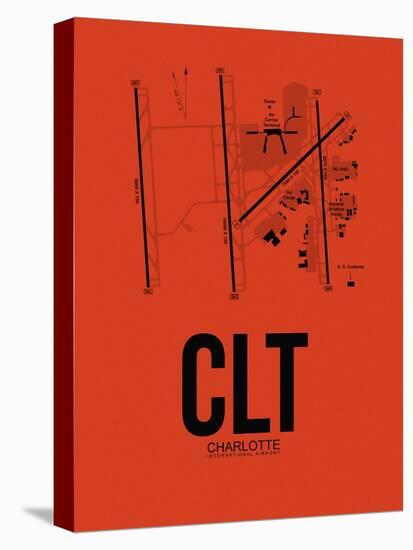 CLT Charlotte Airport Orange-NaxArt-Stretched Canvas