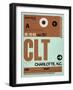 CLT Charlotte Luggage Tag I-NaxArt-Framed Art Print