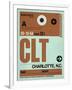 CLT Charlotte Luggage Tag I-NaxArt-Framed Art Print