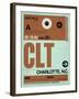 CLT Charlotte Luggage Tag I-NaxArt-Framed Art Print