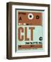 CLT Charlotte Luggage Tag I-NaxArt-Framed Art Print