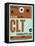 CLT Charlotte Luggage Tag I-NaxArt-Framed Stretched Canvas