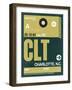 CLT Charlotte Luggage Tag II-NaxArt-Framed Art Print