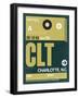 CLT Charlotte Luggage Tag II-NaxArt-Framed Art Print