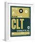 CLT Charlotte Luggage Tag II-NaxArt-Framed Art Print