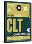 CLT Charlotte Luggage Tag II-NaxArt-Stretched Canvas