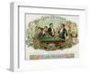 Club Friends Brand Cigar Box Label, Billards-Lantern Press-Framed Art Print