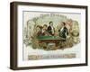 Club Friends Brand Cigar Box Label, Billards-Lantern Press-Framed Art Print