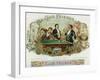 Club Friends Brand Cigar Box Label, Billards-Lantern Press-Framed Art Print