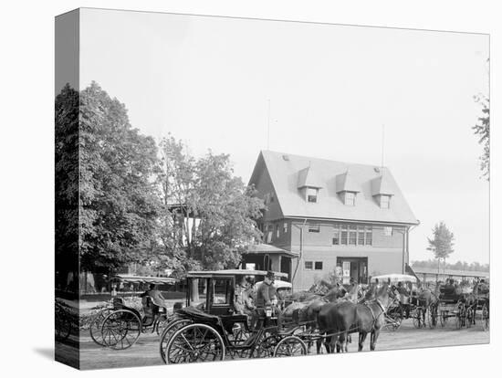 Club House at the Race Track, Saratoga Springs, N.Y.-null-Stretched Canvas