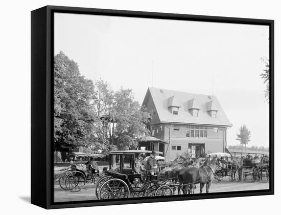 Club House at the Race Track, Saratoga Springs, N.Y.-null-Framed Stretched Canvas